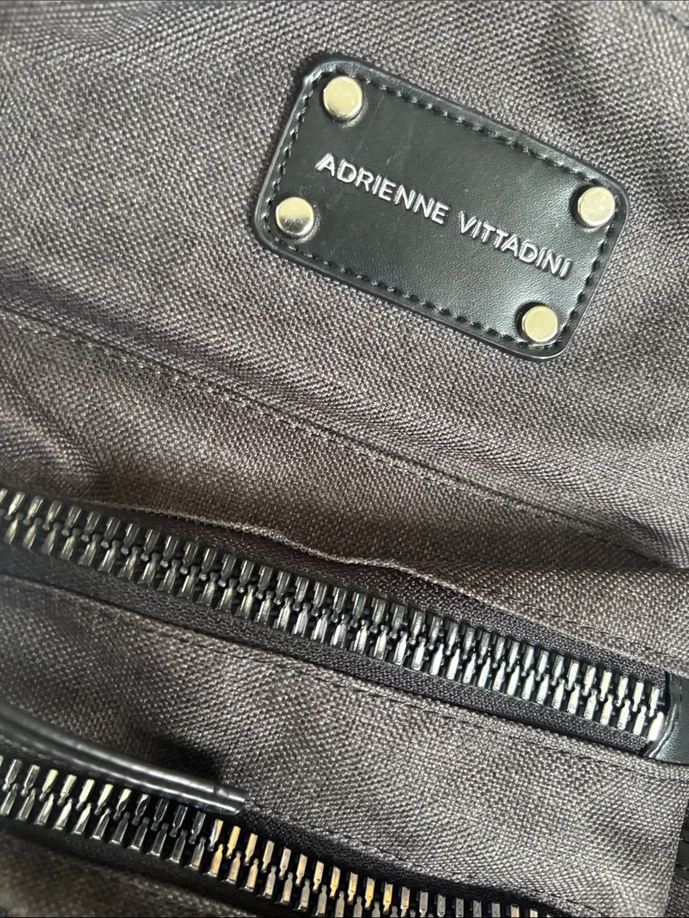 Adrienne Vittadini Small Men's Backpack in Charcoal Brown